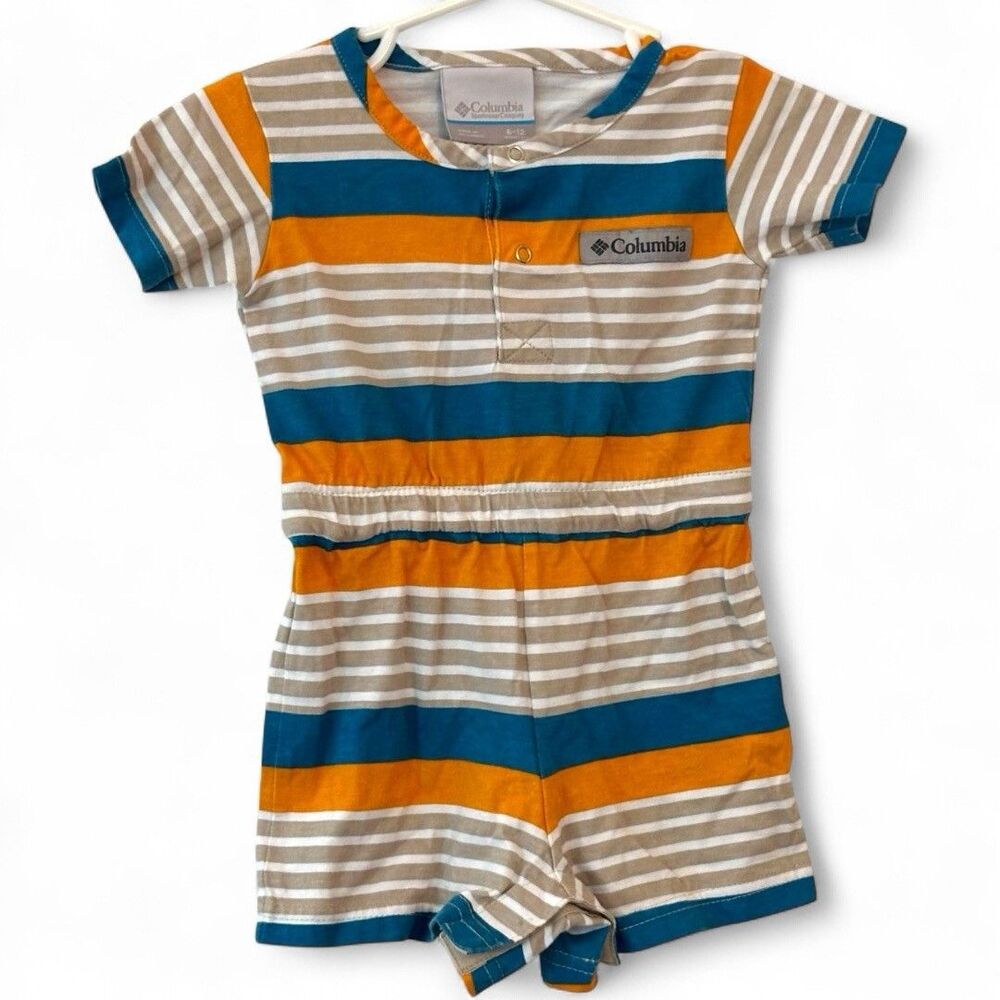 Columbia PFG Baby Romper Outdoor Hiking Camping One Piece 6-12 Month Short Sleev